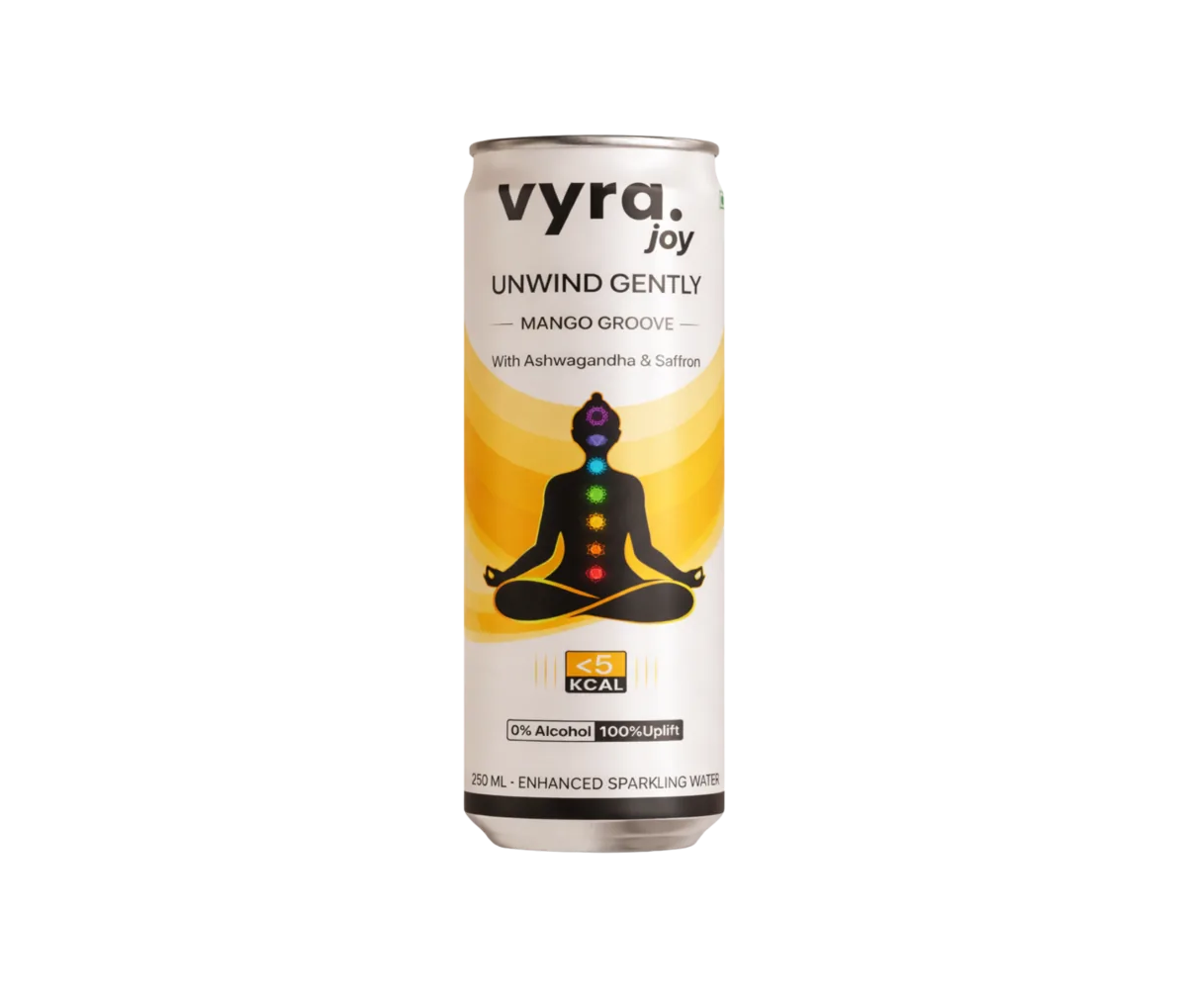 Vyra Joy Mango Groove — botanical sparkling drink can
