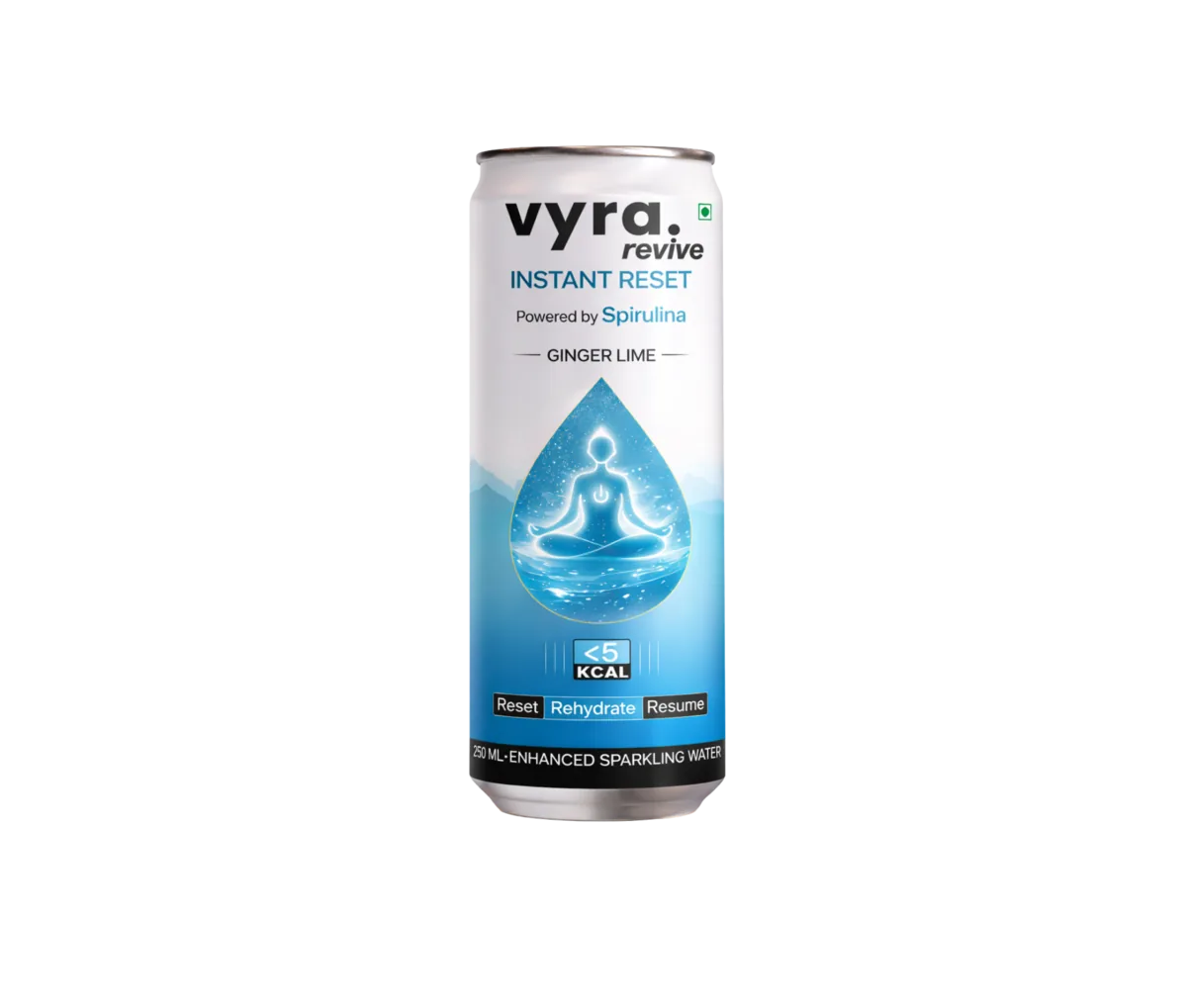Vyra Revive Ginger Lime — botanical sparkling drink can