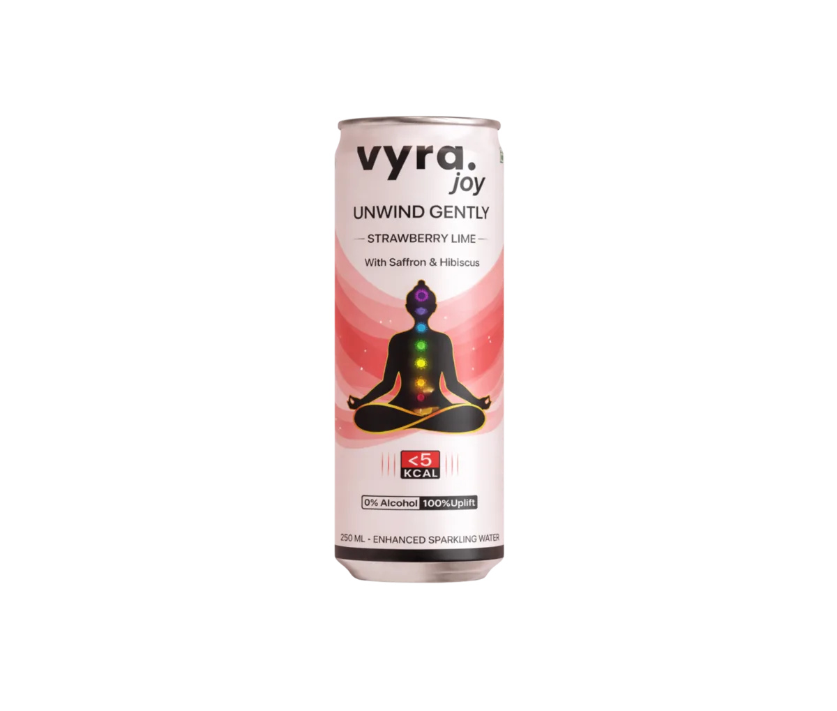 Vyra Joy Strawberry Lime — botanical sparkling drink can